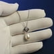 thumbnail image 3 of Collar de perlas de agua con gotas de perlas naturales, colgante geométrico en plata de ley 925, 3 of 3