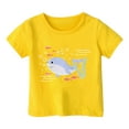 thumbnail image 2 of BOOMNY Girls T-Shirts Cute Graphic Short Sleeve Ocean Animal Printed Soft Loose Fit Tshits Suitable For Dailywear 10-11 Years, 2 of 3