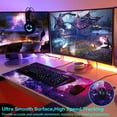 thumbnail image 2 of Gaming Mouse Pad, Extended Mouse Pad, 31.5x15.7inch XXL Large Big Computer Keyboard Mouse Mat Desk Pad with Non-Slip Base and Stitched Edge for Home Office Gaming Work‘ (Purple-Galaxy), 2 of 6