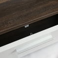 thumbnail image 4 of Sesslife TV Stand for 80 inch TV with Storage, LED Entertainment Center with 16-color RGB LED Lights, White TV Stand with 2 Drawers and 6 Open Shelves, TV Console Television Stands for Living Room, 4 of 9