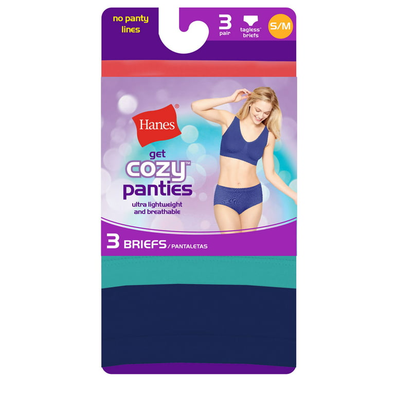 Hanes® Women's Get Cozy Panties HIPSTERS 3-Pack Breathable & Ultra  lightweight