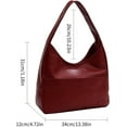 thumbnail image 2 of Kwuty Tote Bags for Women Large Vegan Faux Leather Hobo Purse Soft Casual Retro Shoulder Handbag Bag For Everyday Use, 2 of 5