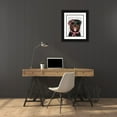 thumbnail image 3 of Fab Funky 12x14 Black Ornate Wood Framed with Double Matting Museum Art Print Titled - Rottweiler with Glasses and Scarf, 3 of 4