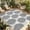 Gray, variant on Orange Dahlia Outdoor Rug for Patio/Deck/Porch, Non-Slip Large Area Rug 3 x 5 Ft, Farmhouse Abstract Gray Floral Flowers Indoor Outdoor Rugs Washable Area Rugs, Reversible Camping Rug Carpet Runner