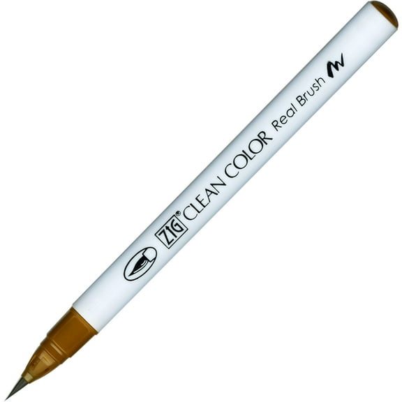 Kuretake Zig Clean Color Real Brush Marker, Dark Oatmeal