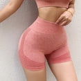 thumbnail image 2 of Pantalones cortos de yoga de cintura alta Fitness Levantar glúteos Mujeres Entrenamientos Leggings (Rojo L/XL) Likrtyny Para estrenar, 2 of 9