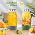 thumbnail image 3 of NestE Glass Pitcher with Lid, ZBUFAN 68oz/2 Liter Glass Water Pitcher with Handle and Lid, Anti-Slip Base Juice Jug for Ice Tea, Sun Tea, Sangria, Lemonade Fridge Pitchers for Drinks Gray, 3 of 14