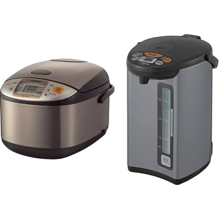 Zojirushi NS-TSC10 5-1/2-Cup (Uncooked) Micom Rice Cooker and Warmer, 1.0-Liter-10 cups||Rice Cooker + Boiler & Warmer