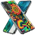 thumbnail image 2 of MUNDAZE Motorola Moto G Pure G Power 2022 Shockproof Clear Hybrid Protective Phone Case Neon Psychedelic Indie Hippie Sunflowers Cover, 2 of 5