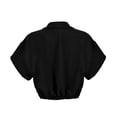 thumbnail image 2 of Blusa George para Mujer, Camisera Boxy, Manga Corta y Elástico en Espalda Negro Talla EG, 2 of 4