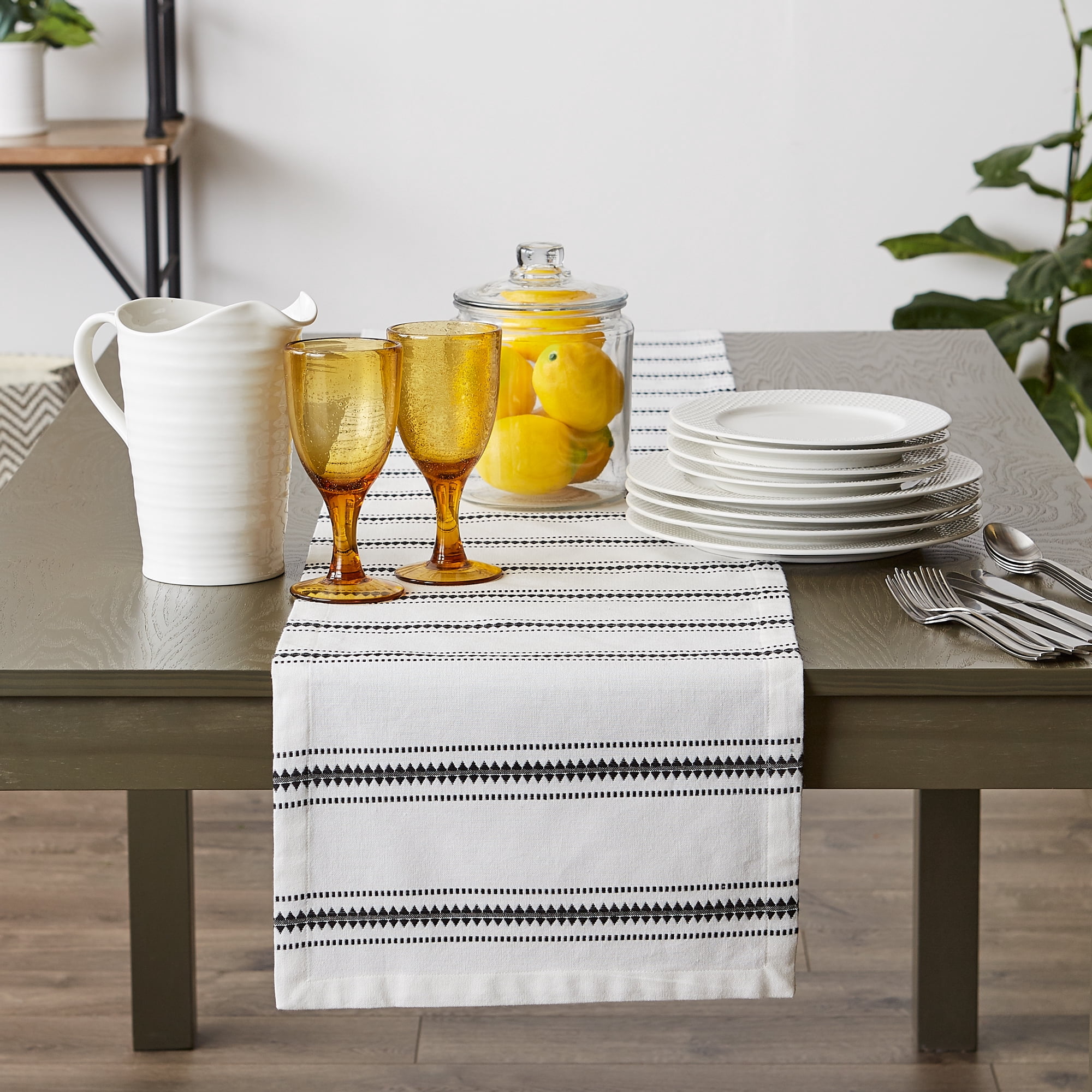DII Dobby Stripe 14x72" Table Runner