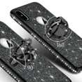 thumbnail image 4 of SOGA Diamond Bling Glitter Cute Phone Case with Kickstand Compatible for iPhone XR Case, Rhinestone TPU Bumper with Magnetic Ring Stand Girls Women Cover for Apple iPhone XR [Black], 4 of 5