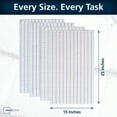 thumbnail image 2 of Mainstays Microfiber Kitchen Towels, Absorbent Cleaning Cloths, 15" x 25" White 4 pack, 2 of 10
