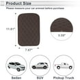thumbnail image 3 of Unique Bargains Car Center Console Cover Center Console Cushion with Storage Bag 11.81"x7.87"x0.59" Dark Brown Nappa Leather, 3 of 7