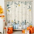 thumbnail image 5 of Shower Curtains for Bathroom-72"x84",Thanksgiving Autumn Blue Pumpkin Waterproof Bath Curtain Grommet Shower Curtain Set, 5 of 7