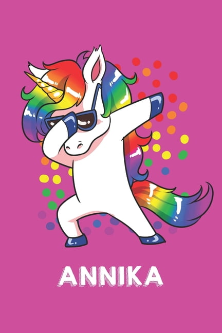 Annika : Personalisiertes Design Notizbuch Einhorn 120 linierte Seiten ...