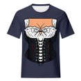 thumbnail image 3 of Pompotops Blouse Décontractée Mode Femme Ample Impression Oktoberfest Col Rond T-Shirt Blouse Imprimé Tee Liquidation, 3 of 4