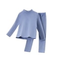 thumbnail image 3 of Bovxnpu Unisex Girls Sleepwear Set Boys Dralon Thermal Underwear Set Long Sleeve Turtleneck Sleepwear, 3 of 5