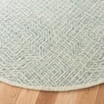 thumbnail image 3 of SAFAVIEH Capri Layla Geometric Wool Area Rug, Blue/Ivory, 7' x 7' Round, 3 of 10