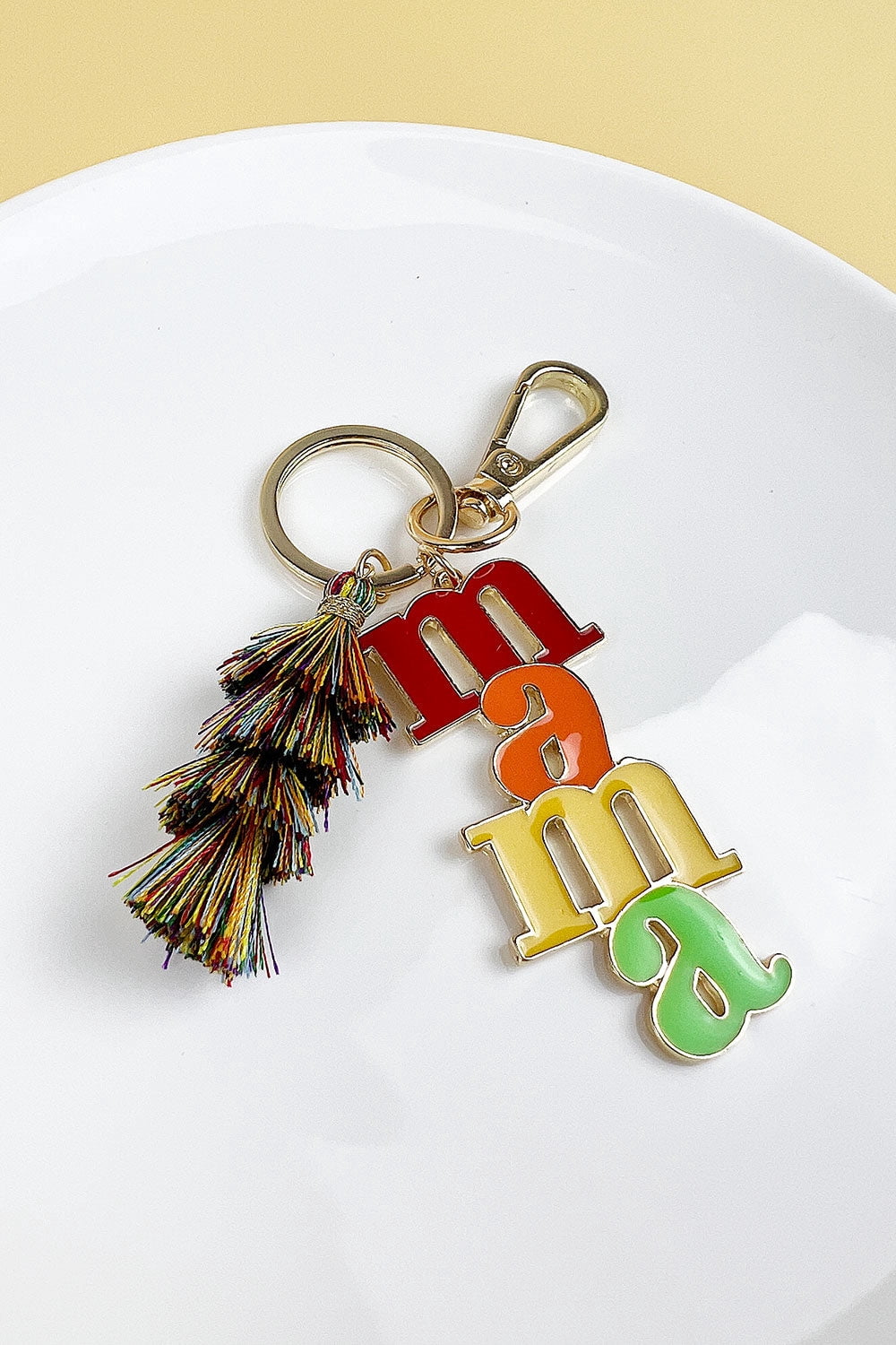 2.5" ENAMEL COLORED"MAMA" WITH KEYCHAIN