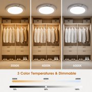 Rechargeable LED Ceiling Light with Motion Sensor, 3 Light Modes, 10‑Level Brightness Adjustment, Remote Control, Dimmable & Timer Function, for Living Room, Bathroom, Pantry