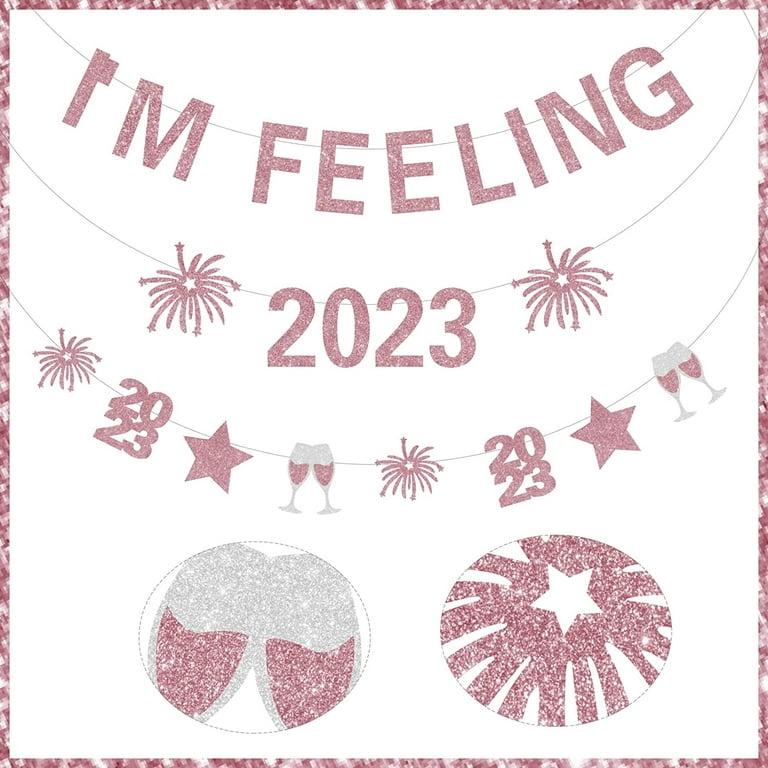  Gold Glitter Happy New Year 2023 Banner - New Years