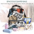 thumbnail image 5 of Balery French Food Mummy Backpack - Waterproof Twill Canvas, Large Capacity Diaper Bag with Multiple Pockets and Adjustable Straps, 5 of 6