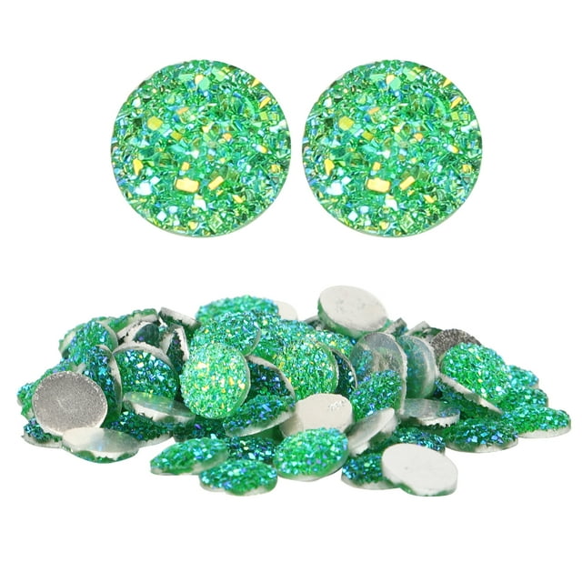 Flat Back Rhinestone, Convenient To Use Round Rhinestone 100pcs / Bag Resin Rhinestone Exquisite Craftsmanship For Bracelet Jewelry Making