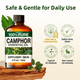 thumbnail image 3 of Kukka Camphor Essential Oil with Aromatherapy Stone - 100% Pure Crisp Invigorating Scent for Massage, Diffuser, Skincare & Home Cleaning - 4 fl oz, 3 of 5