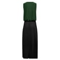thumbnail image 4 of UPPADA Womens Sleeveless Tank Dress Summer Boho Flowy Sundress Pleated Crewneck Maxi Dresses Evening Wedding Dresseses with Pockets Army Green,2Xl, 4 of 5