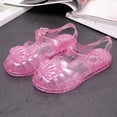 thumbnail image 7 of Viluyesy Girls Jelly Sandals Kids Summer Closed Toe Ankle Strap Glitter Shell Water Beach Shoes Pink Size 11 Little Kids, 7 of 7