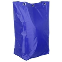 LEORX Janitorial Cart Bag Blue Canvas High Capacity Storage 1Pcs