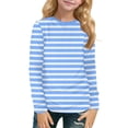 thumbnail image 2 of Girls Long Sleeve Shirts Soft Kids Crewneck T-Shirts 2026 Cute Toddlers Tops Basic Tees, 2 of 6