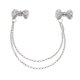 thumbnail image 2 of Broche de cadena de la borla Yuyangstore Crystal Bowknot Double Bow Hombres Mujeres, 2 of 8