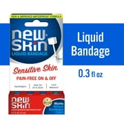 New-Skin Sensitive Skin Hypoallergenic Liquid Bandage for Minor Cuts and Scrapes, 0.3 oz, 1 Pack