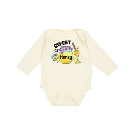 

Inktastic Sweet As Honey with Honey Jar and Bee Gift Baby Girl Long Sleeve Bodysuit