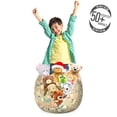 thumbnail image 3 of Beach Storage Toy Bag Chair, Summer Vacation on an Exotic Island Pattern with Retro Style Woman Fashion Elements, Stuffed Animal Organizer Washable Bag, Small Size, Multicolor, by Ambesonne, 3 of 3