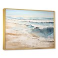 thumbnail image 2 of Designart "Amber And Azure Serene Shoreline I" Beach Floater Framed Wall Art Living Room, 2 of 5