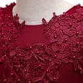 thumbnail image 4 of Flower Girls Maxi Dress Bridesmaid Floral Boho Vintage Lace Dance Gown for 4-14Y, 4 of 7