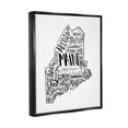 thumbnail image 3 of Stupell Industries Maine State Shape US Cities Typography Graphic Art Jet Black Floating Framed Canvas Print Wall Art, Design by The Saturday Evening Post, 3 of 6