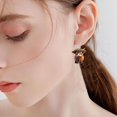 thumbnail image 2 of Highland Cow Earrings for Women, Unique Glasses Flower Cow Head Dangle Acrylic Earrings Statement Sunflower Bow Highland, 2 of 5