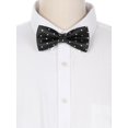 thumbnail image 2 of INSPIRE CHIC Men's Polka Dots Bow Ties Pre-Tied Bowknot for Wedding Business Black, 2 of 5