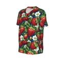thumbnail image 2 of Haiem Hip Hop Hipster Baseball Jersey Button Down Shirts Sports Uniforms Men Women Jersey(Strawberry2,Medium), 2 of 9