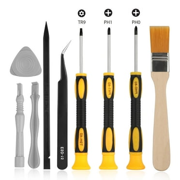 Cleaning Repair Tool Kit for PS4 , Screwdriver Set with TR9 Torx Security Screwdriver Phillips Screwdriver for Console and Controller Tear Down