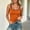 Orange(New), variant on PNTUTB Tank Top for Women Round-Neck Spaghetti-Strap Camisoles Fashion Solid-Color Rhinestone-Embellished Slim Sleeveless Top with Padded Cups