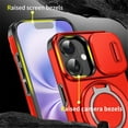 thumbnail image 4 of Case for iPhone 17 6.3-inch, Built In Slide Camera Cover & Rotatable Kickstand Sliding Ring Heavy Duty ShockProof Protective Case for iPhone 17,Red,For iPhone 17, 4 of 10