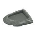 thumbnail image 2 of Comedero esquinero para reptiles, cuenco de agua multiusos para terrarios, tortugas, camaleones y serpientes semiacuáticas. Gris, 2 of 8