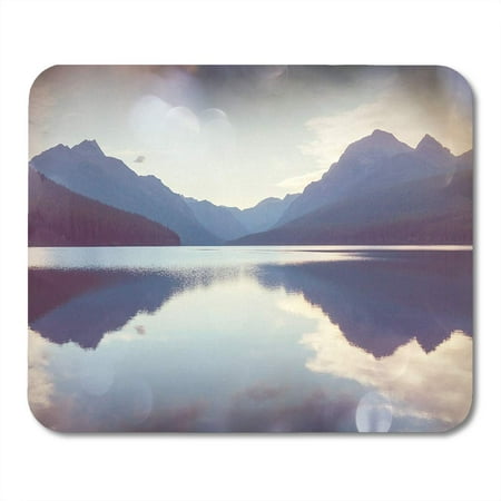 LADDKE Beautiful Bowman Lake Reflection of The Spectacular Mountains in Glacier National Park Montana USA Mousepad Mouse Pad Mouse Mat 9x10