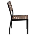 thumbnail image 4 of Flash Furniture Patio Dining Side Chair with Poly Slats in Faux Teak, 4 of 10