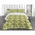 thumbnail image 3 of Ambesonne Tropical Quilted Bedspread Set 3 Pcs, Exoitc Plumeria Blooms, King Size, Multicolor, 3 of 5